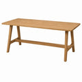 Table à manger 140 x 70 cm en bois marron style contemporain