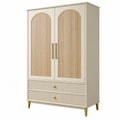 Armoire de rangement 80 x 45 x 180 cm en bois beige style contemporain